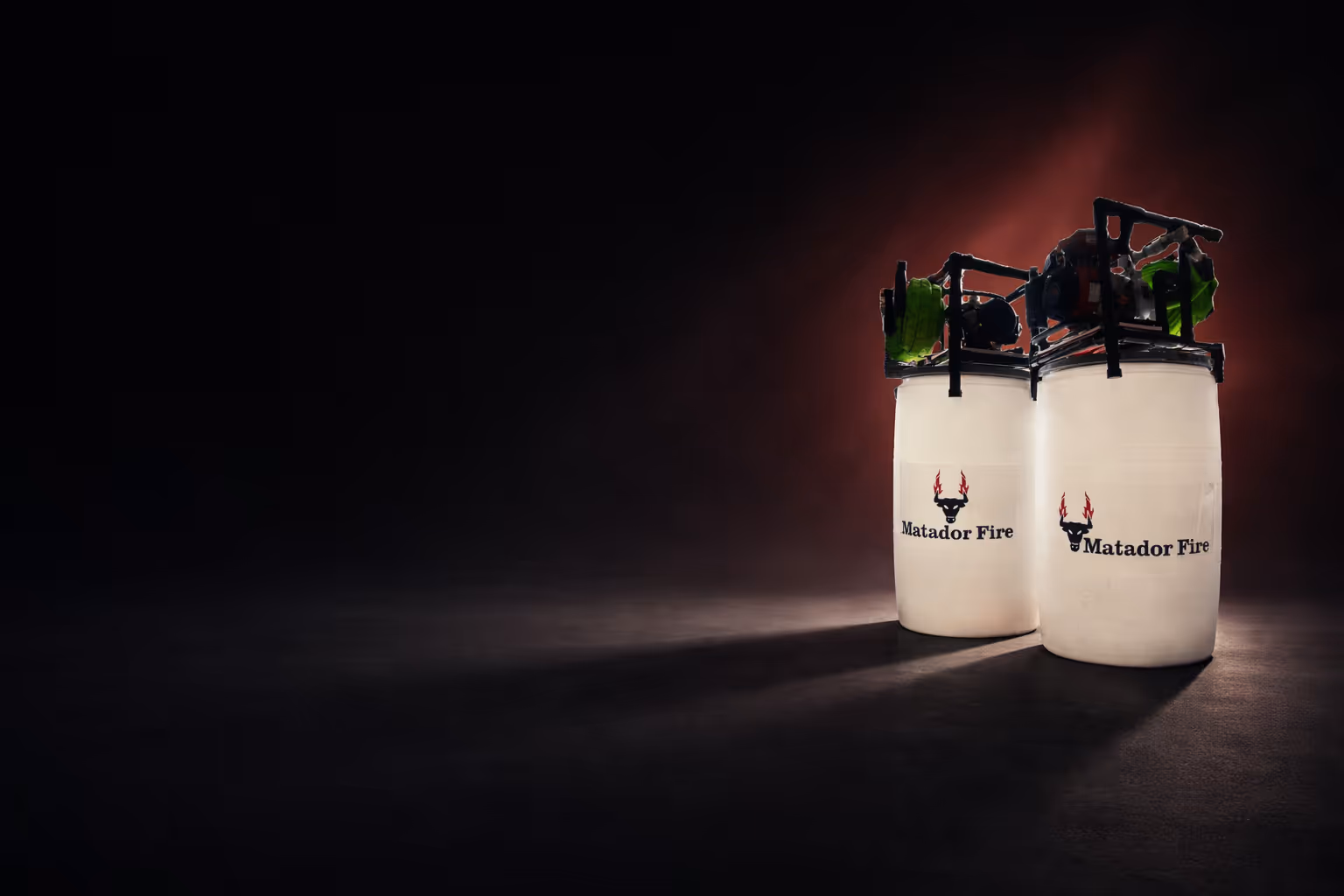 Matador Fire Wildfire Defense Systems on a black backdrop