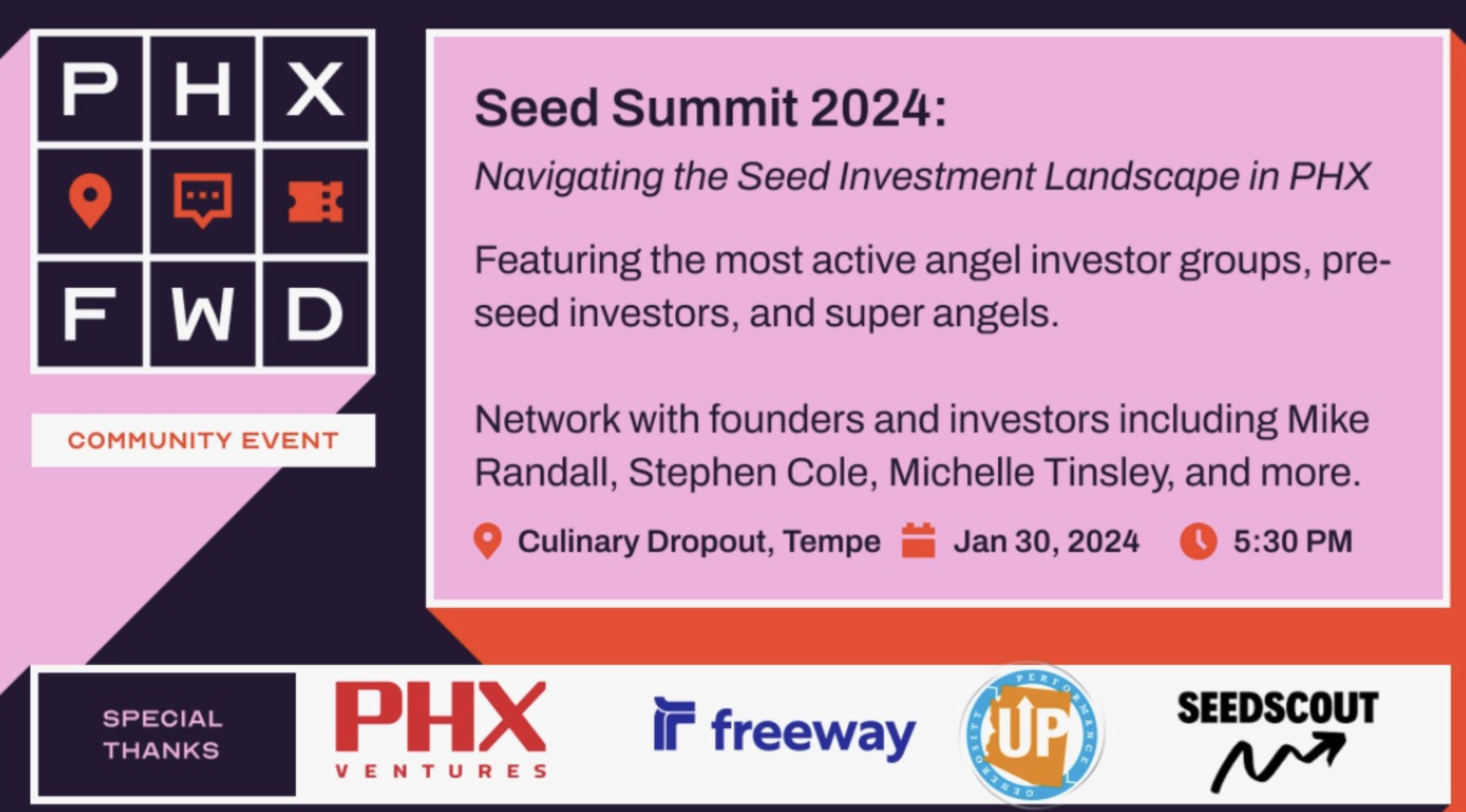 Seed Summit: Navigating the Seed Investment Landscape in PHX