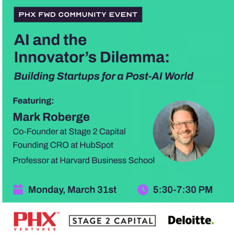 PHX FWD Community Event: AI and the Innovator's Dilemma