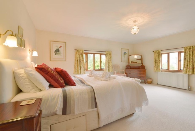 A spacious bedroom