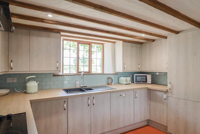 Fully equipped rustic-style kitchen