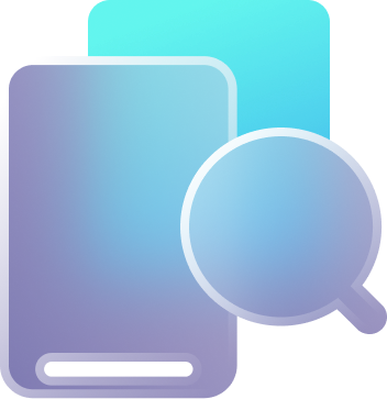 Abstract digital screen and magnifying glass representing SEO management