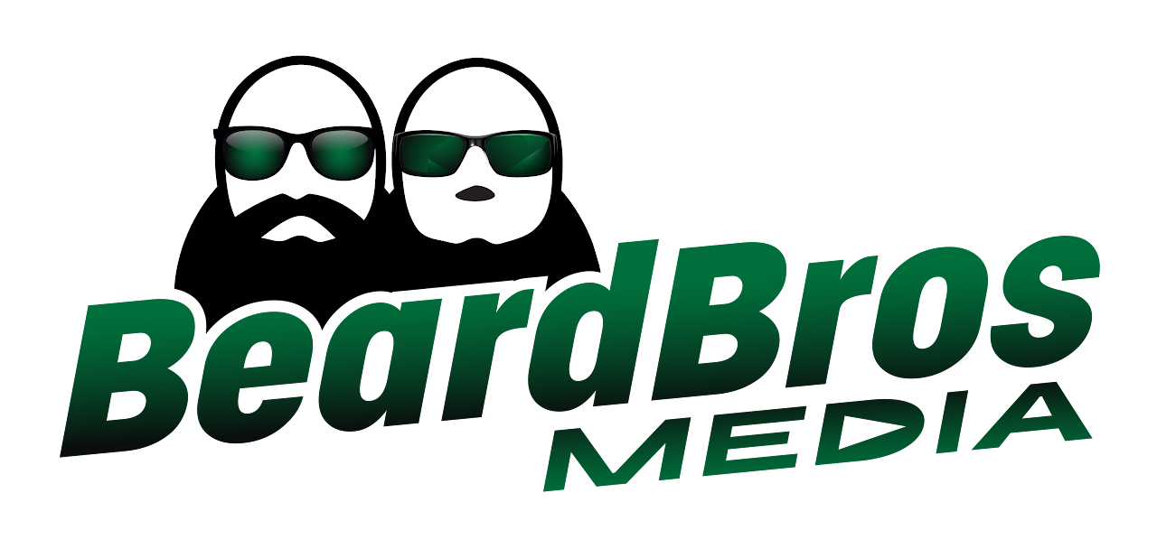 Logo of BeardBros Media featuring two stylized heads with beards and sunglasses above the text 'BeardBros MEDIA'.