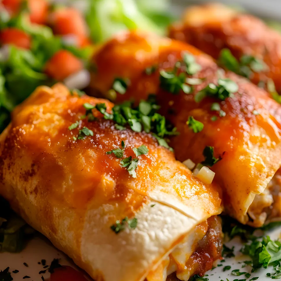 Chimichangas with chesse and ground beef