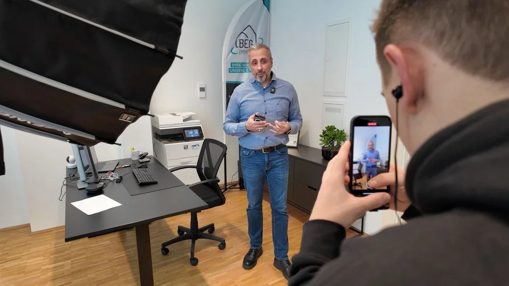 Videodreh für Social Media bei einem Kunden