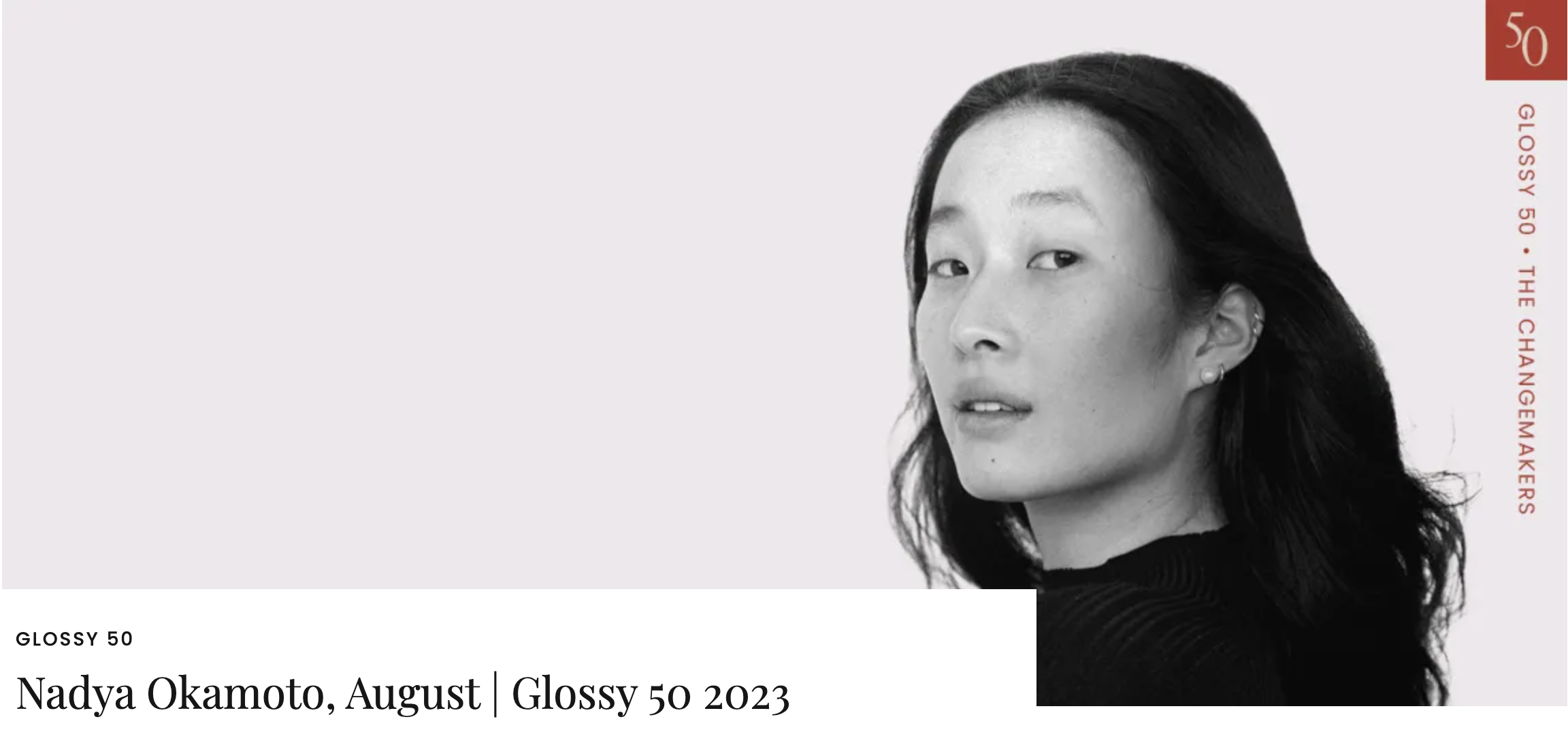 Nadya Okamoto, Founder of August, Named a Glossy 50 Changemaker