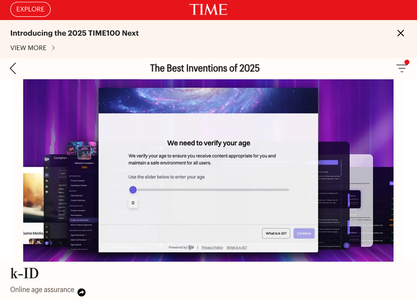 k-ID Joins TIME’s Best Inventions of 2025, Cementing Its Role in the Future of Online Safety