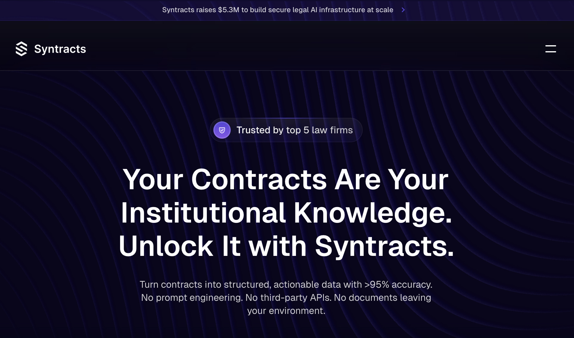 Syntracts Raises $5.3M to Power the Private Side of Legal AI