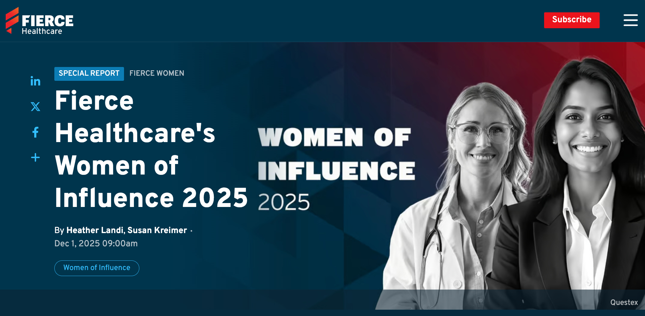 Elektra Health CEO Jannine Versi Named Among 2025’s Women of Influence in Healthcare