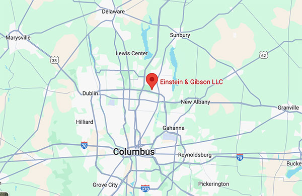 Static Google Map Showing Location of Einstein Gibson LLC Law Office