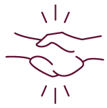 Dissolution Icon Showing Handshake