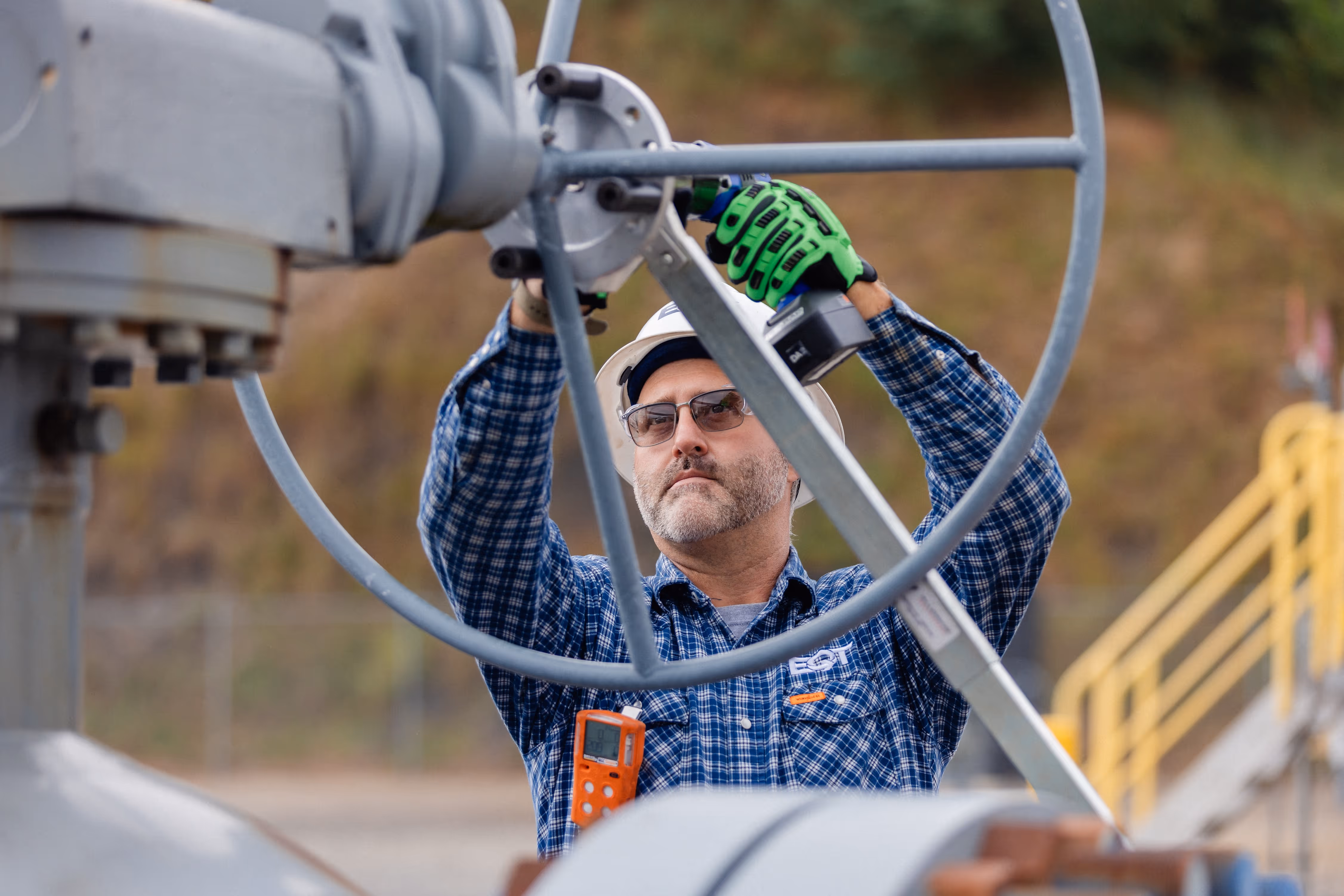 Worker drilling equipment