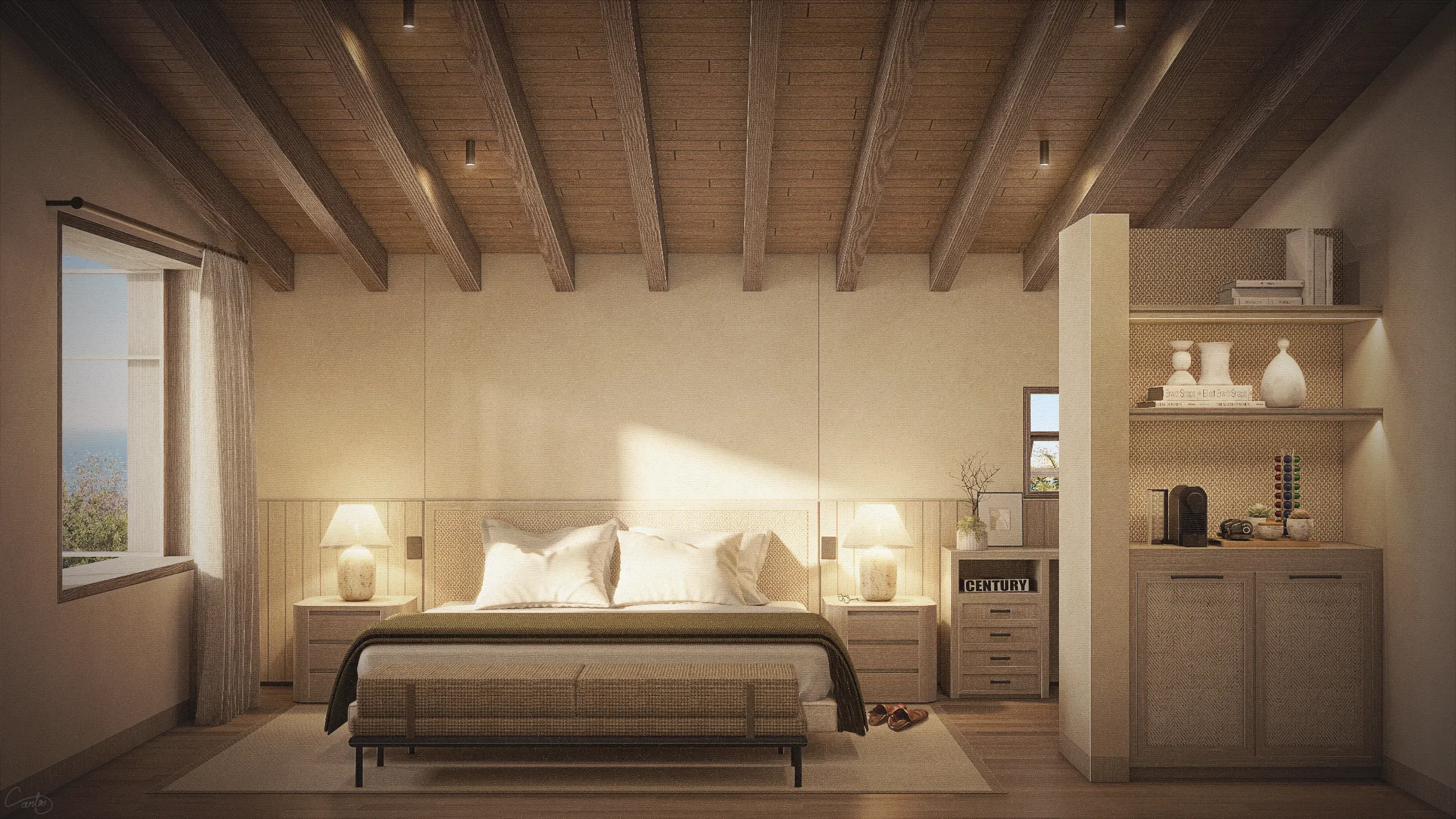 Recamar principal. Fachada de casa Candé at real del mar