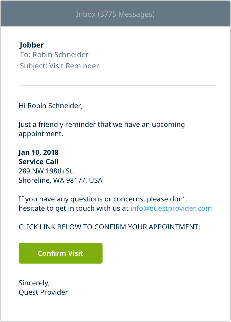 virtual receptionist features like custom emails