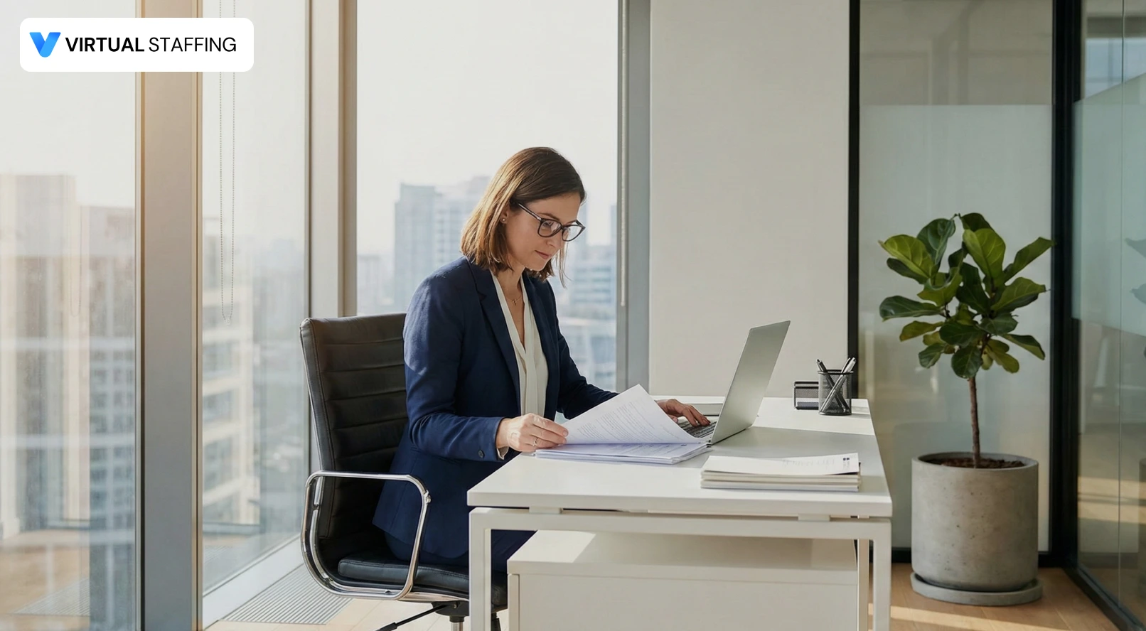 legal counsel doing work in a law office