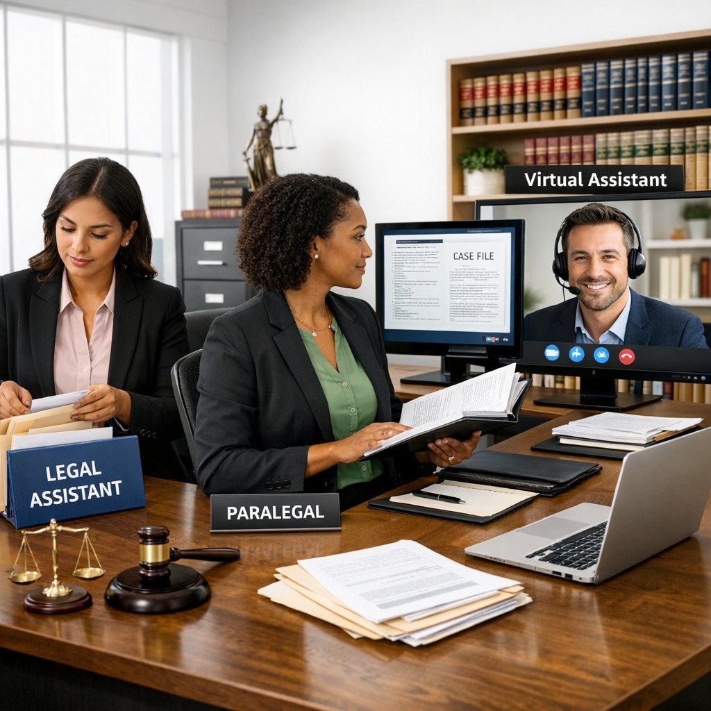 which does your law firm need legal assistant vs paralegal vs virtual assistant