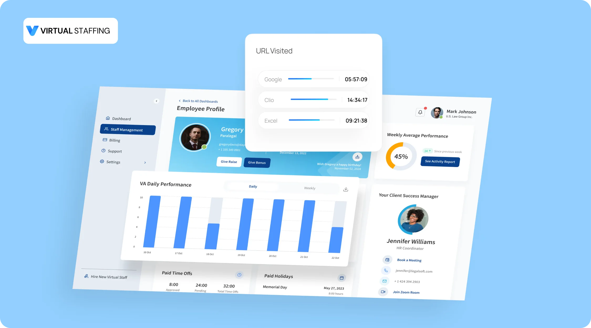Virtual Staffing platform for law firms