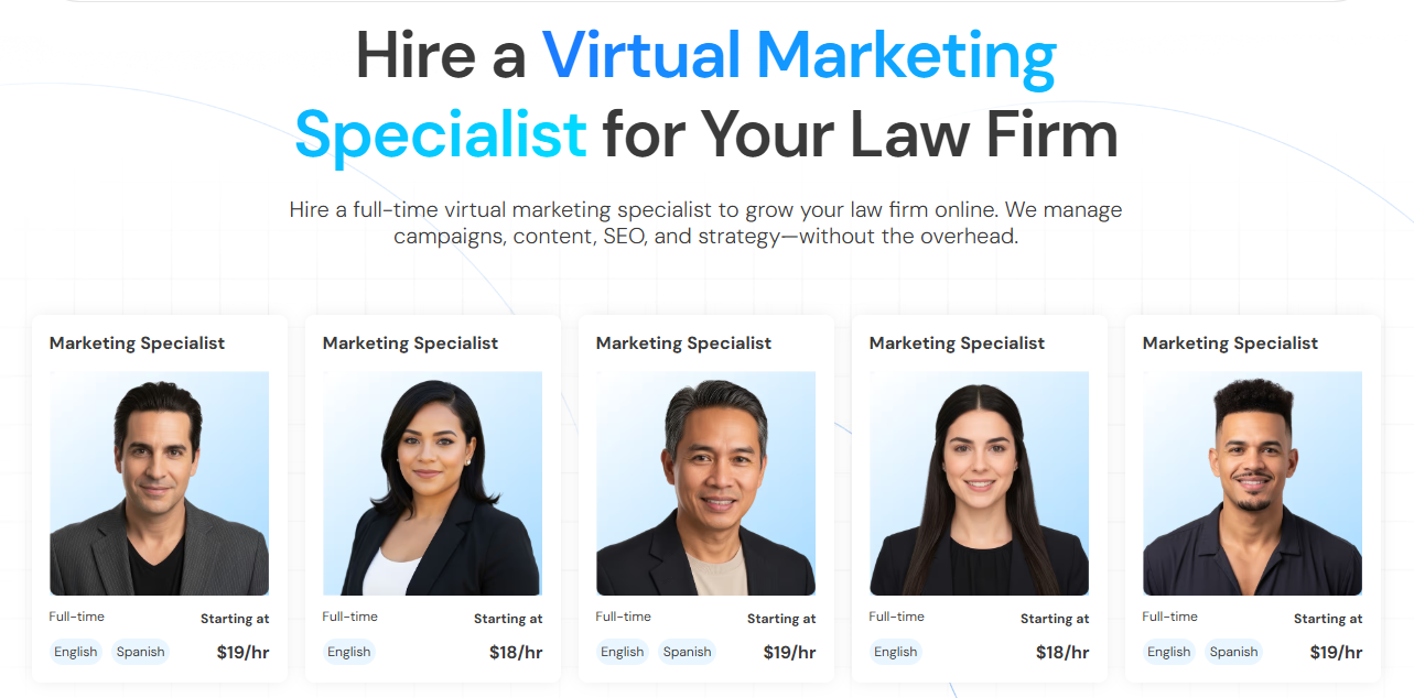 Hire a Virtual Marketing Specialistd for your law firm