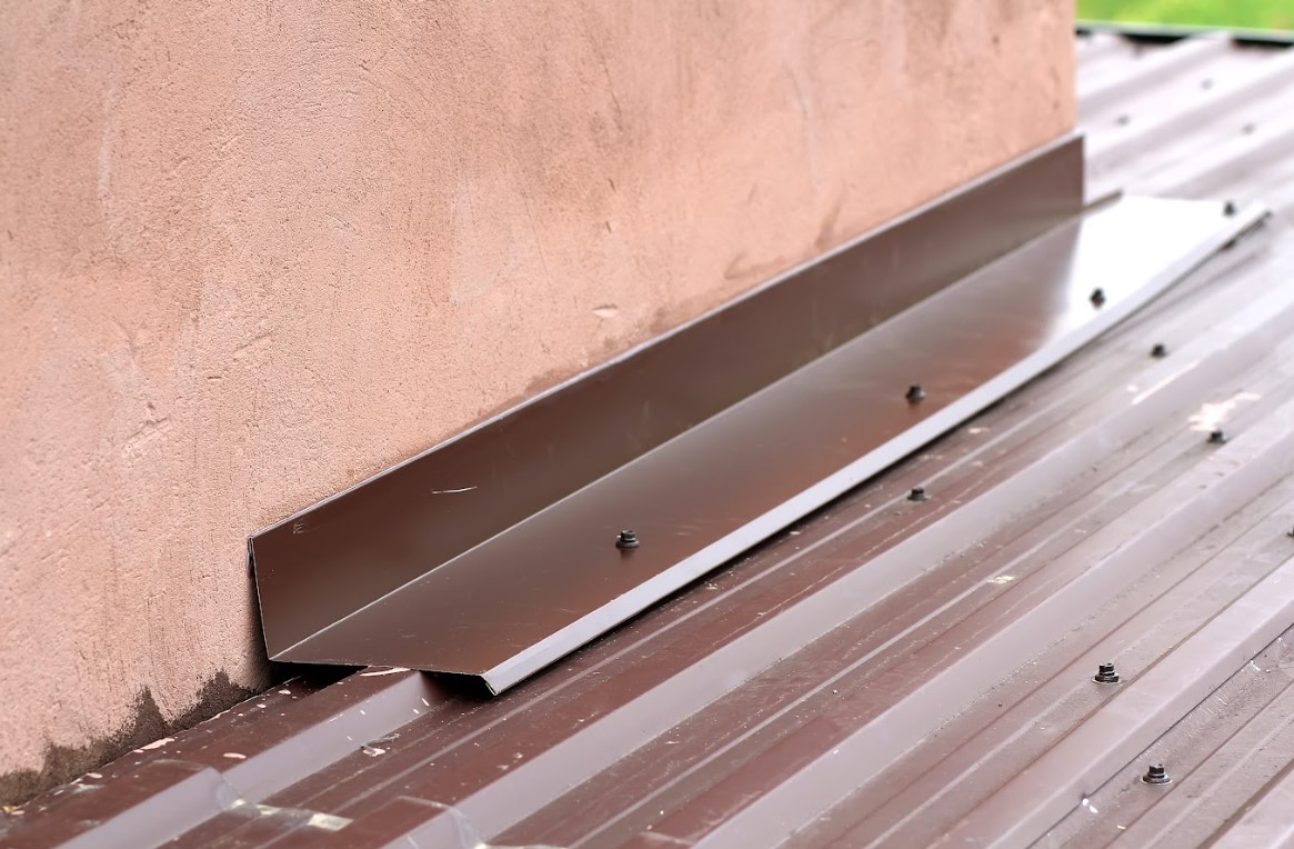 examine roof flashing