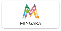 Colorful stylized letter M logo with the text 'MINGARA' below.