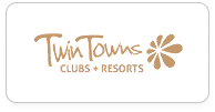 Twin Towns Clubs + Resorts logo.