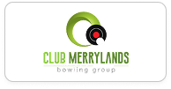 Logo of Club Merrylands Bowling Group featuring a stylized green and black bowling ball design.