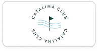 Logo of Catalina Club featuring a golf flag and waves inside a circular text layout.