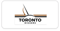 Toronto Diggers logo with stylized shovel and sun graphic above the text.