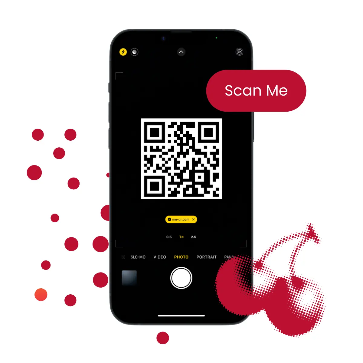 Step one scan a QR code