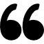 Black left double quotation mark symbol.