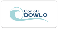Conjola Bowlo logo featuring a stylized wave and blue text.