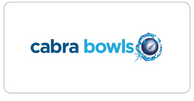 Cabra Bowls logo with a stylized blue lawn bowl and text in blue and navy.