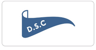 D.S.C company logo with stylized blue flag shape.