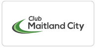 Logo of Club Maitland City with green curved lines.