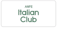 Logo of ANFE Italian Club with stylized green text on white background.