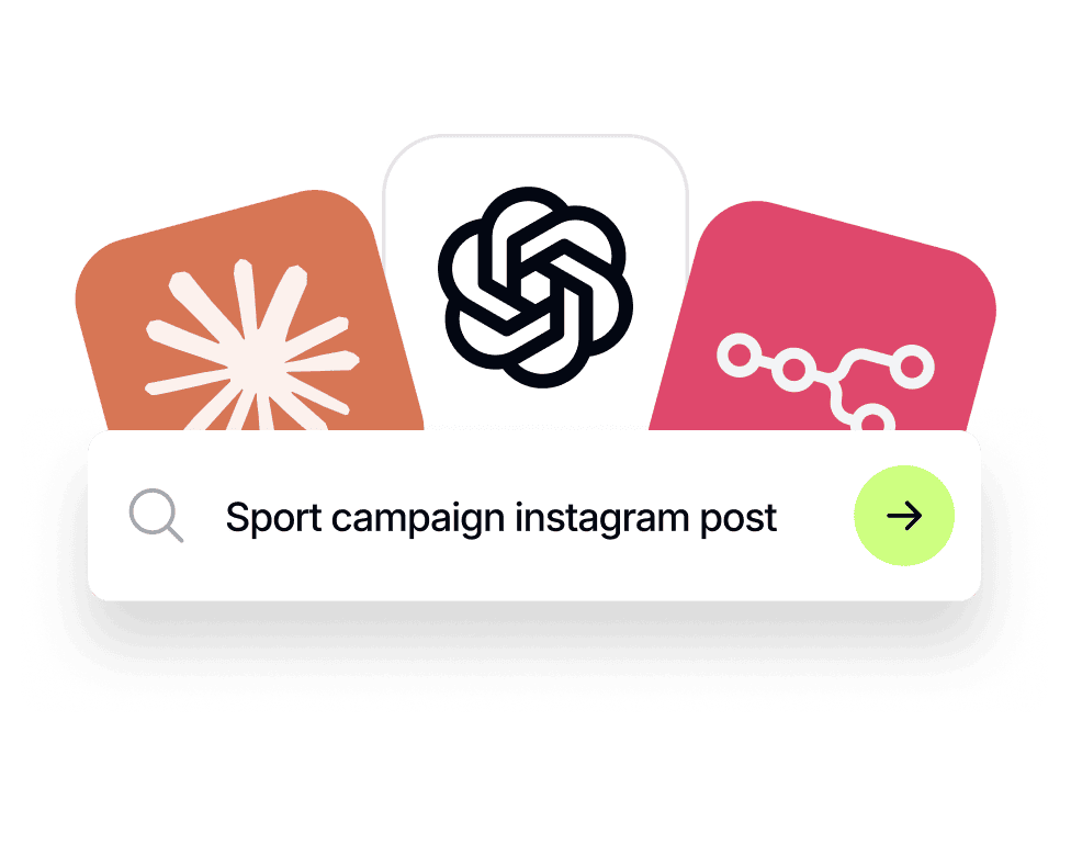 AI agent searching Socialmon for a sport campaign instagram post