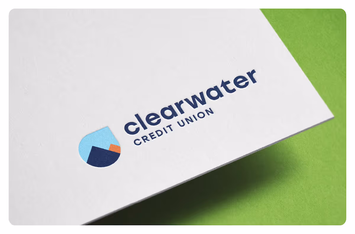 Clearwater Credit Union rebranded logo on letterhead