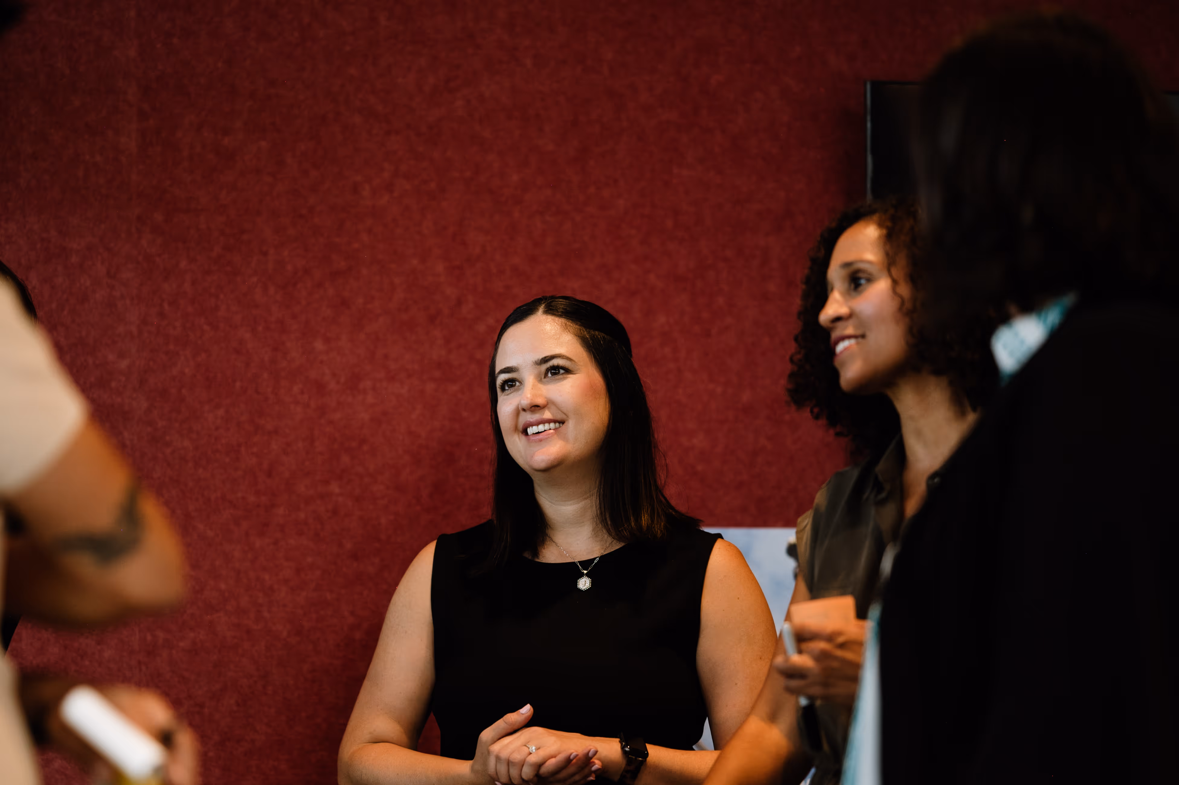 Friday's Emily Davalos facilitates a brainstorming session in a workshop by social impact consultant Friday.