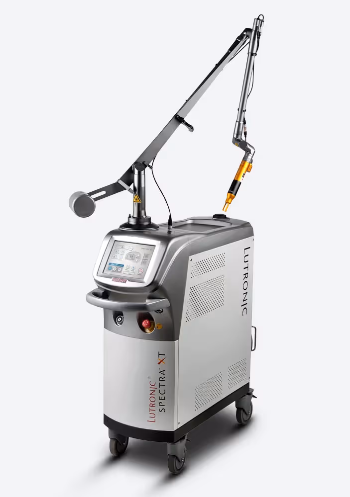 Lumigold laser system on a mobile stand