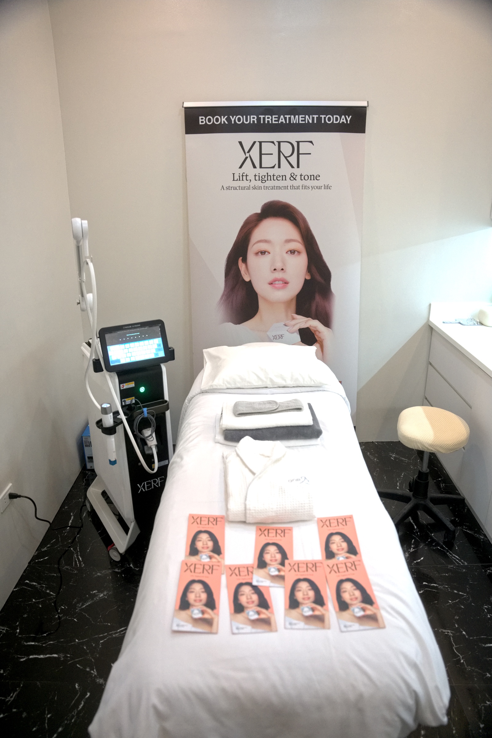 The XERF machine set up in a treatment room at the Cebu clinic.