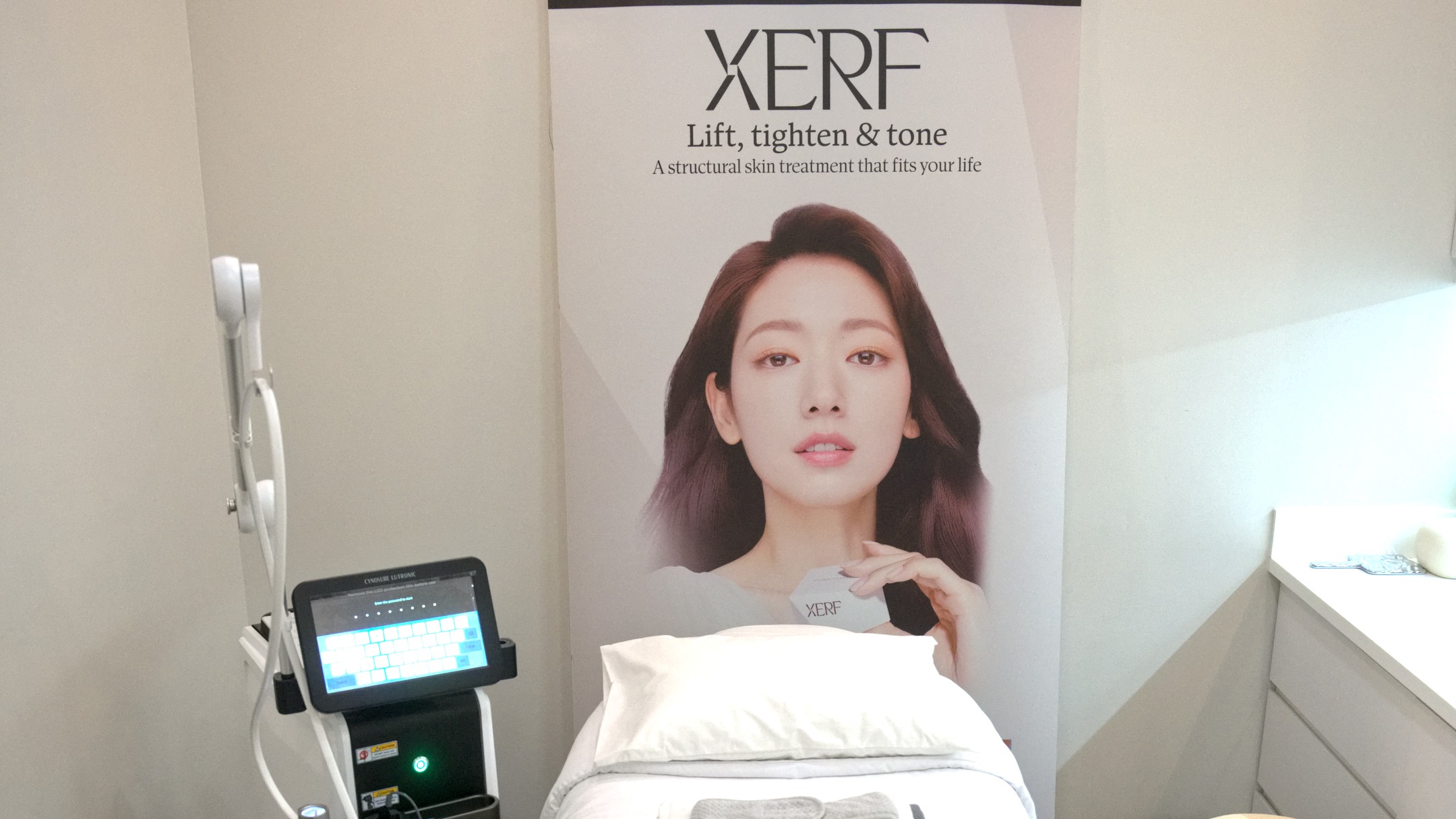 The XERF machine set up in a treatment room at One Nadela Medical Group's Cebu clinic.