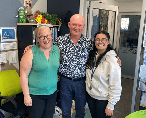 Principal, Graeme Norman, and Deputy Principal, Niki Penny at Te Kōmanawa Rowley School