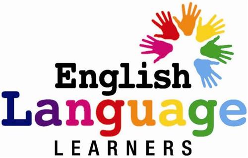 Colorful logo with the words 'English Language Learners' and a circle of multicolored handprints.