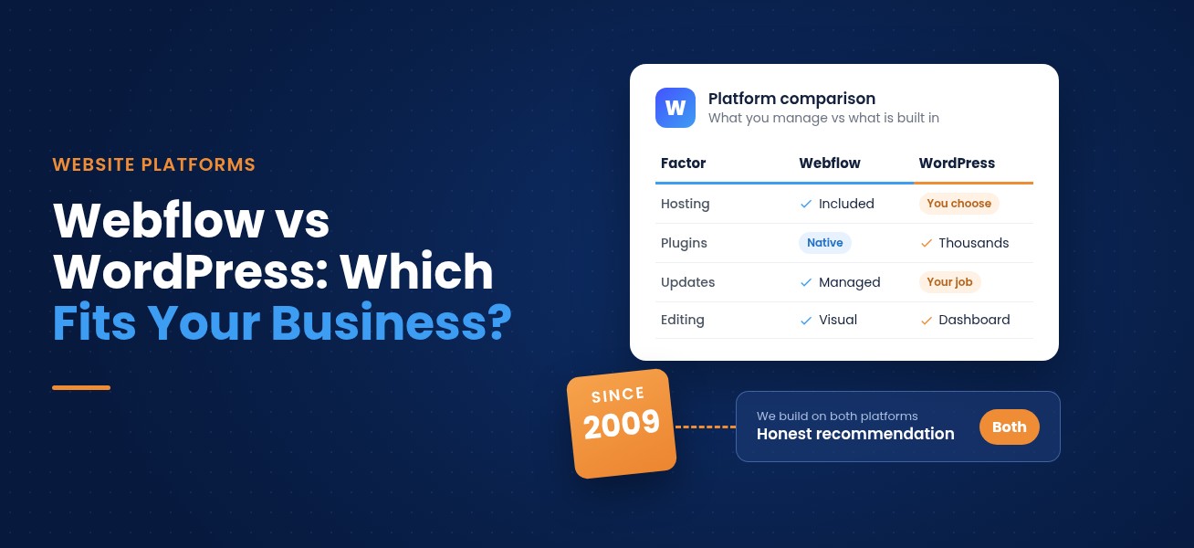 Webflow vs WordPress comparison