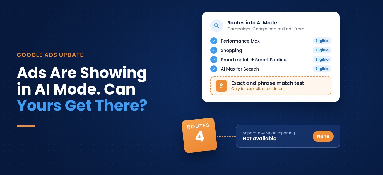 Which Google Ads campaigns can show in AI Mode