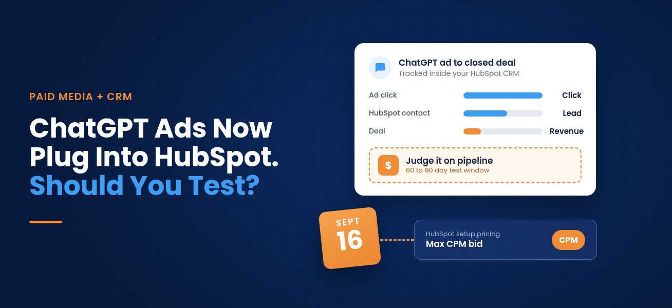 ChatGPT ads and HubSpot CRM integration