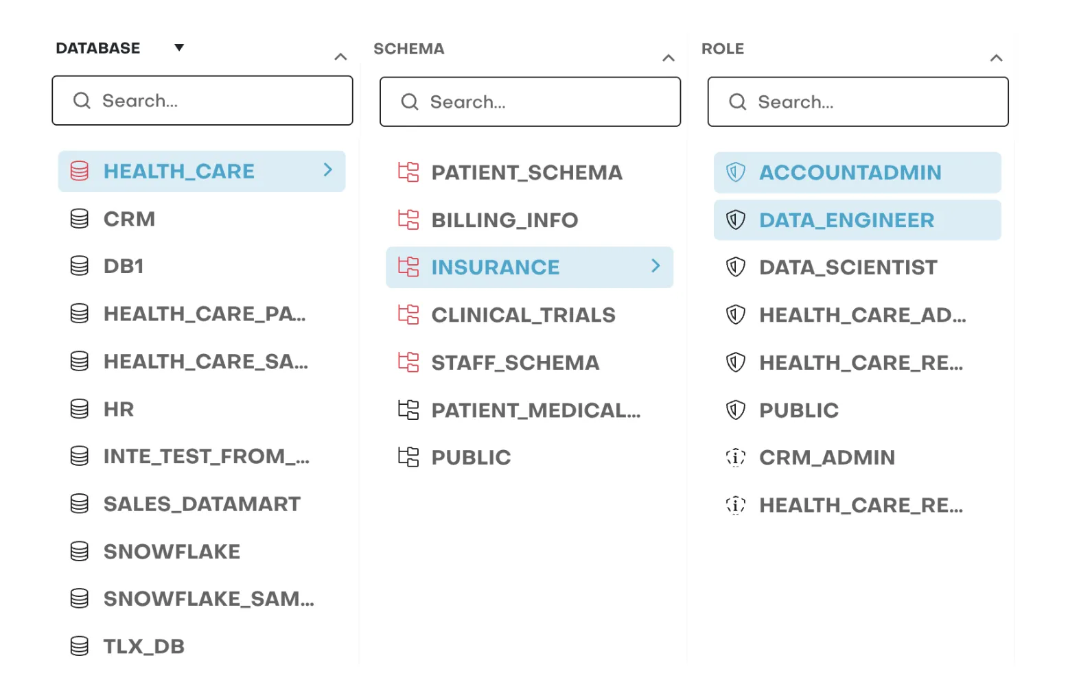 A screenshot of a web page with different medical information.