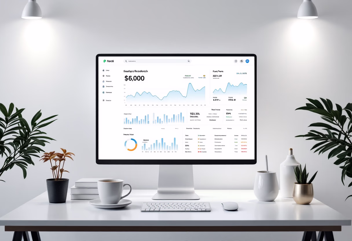 image of data visualization display (for a ai fintech company)