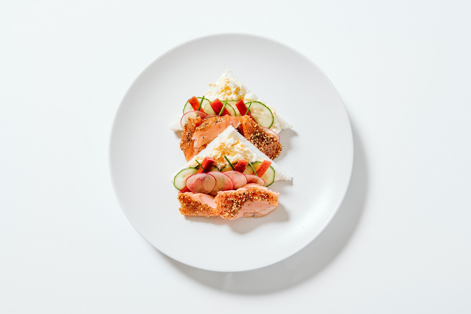 Aoraki Hot Smoked Salmon High Tea Open Sandwich