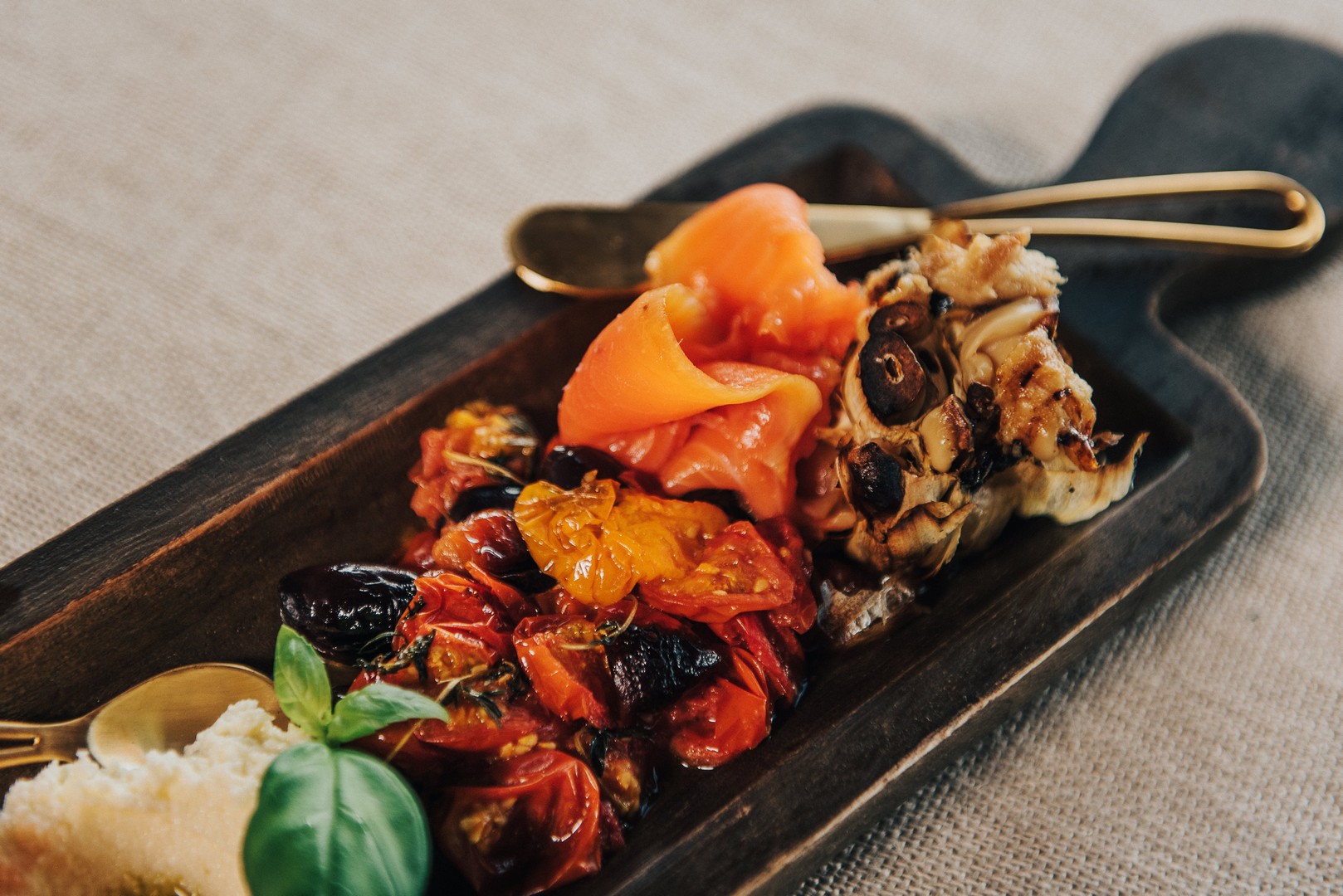 Mediterranean antipasto Our antipasto platter with Aoraki smoked salmon